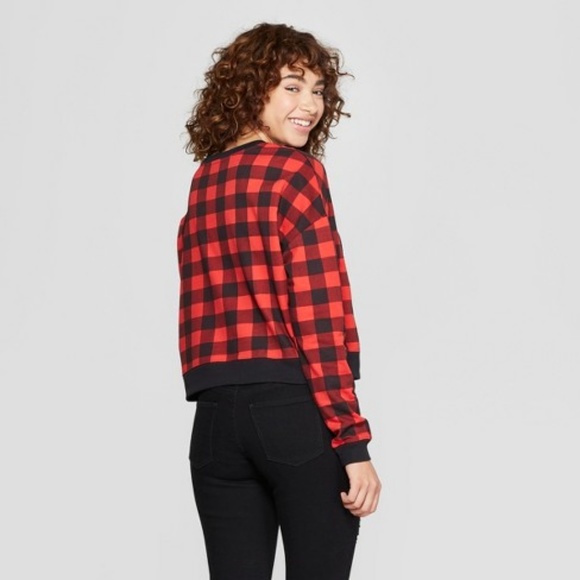 Fifth Sun Merry Buffalo Plaid Sweatshirt - Picture 2 of 2